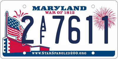 MD license plate 2AF7611