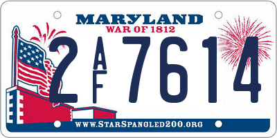 MD license plate 2AF7614