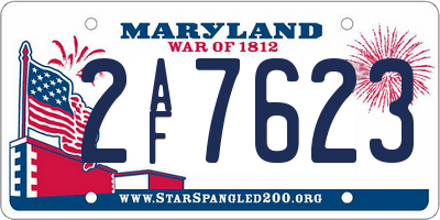 MD license plate 2AF7623