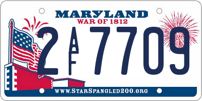 MD license plate 2AF7709