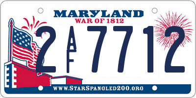 MD license plate 2AF7712