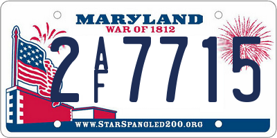 MD license plate 2AF7715