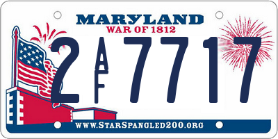 MD license plate 2AF7717