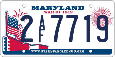 MD license plate 2AF7719