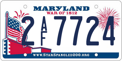 MD license plate 2AF7724