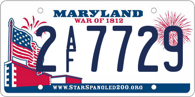 MD license plate 2AF7729