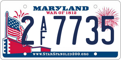 MD license plate 2AF7735