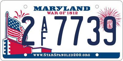 MD license plate 2AF7739