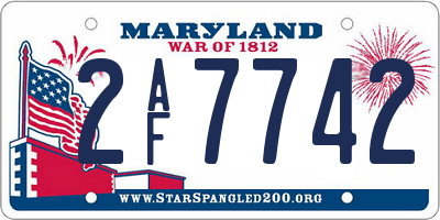 MD license plate 2AF7742