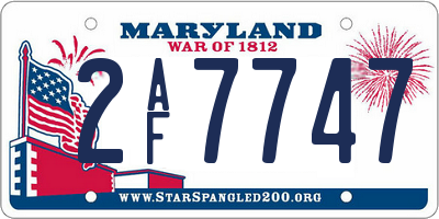 MD license plate 2AF7747