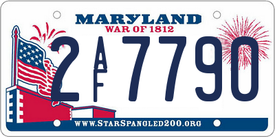 MD license plate 2AF7790