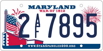 MD license plate 2AF7895