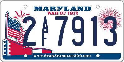MD license plate 2AF7913