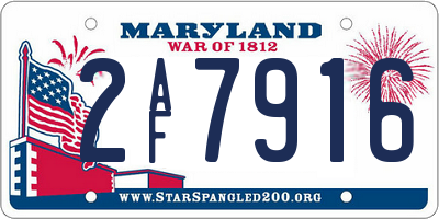 MD license plate 2AF7916