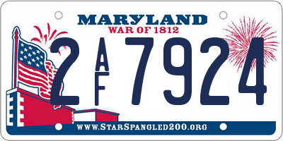 MD license plate 2AF7924