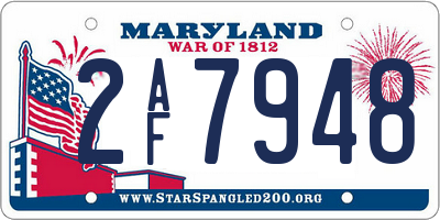 MD license plate 2AF7948