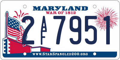 MD license plate 2AF7951