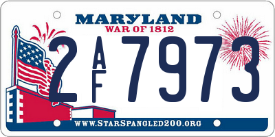 MD license plate 2AF7973