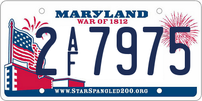 MD license plate 2AF7975