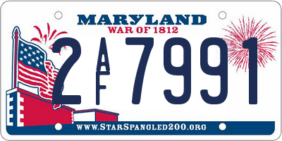 MD license plate 2AF7991