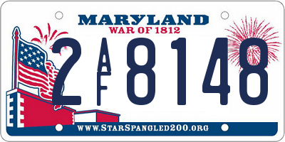 MD license plate 2AF8148