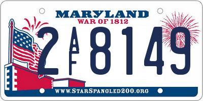MD license plate 2AF8149