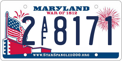 MD license plate 2AF8171