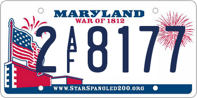 MD license plate 2AF8177