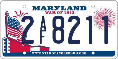 MD license plate 2AF8211