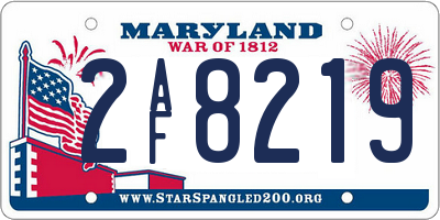 MD license plate 2AF8219