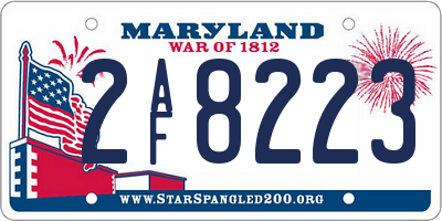 MD license plate 2AF8223