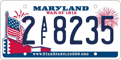 MD license plate 2AF8235