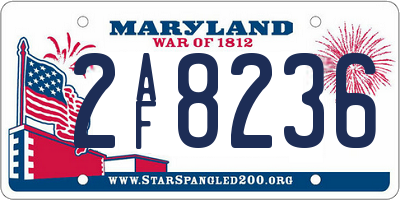MD license plate 2AF8236