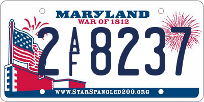 MD license plate 2AF8237