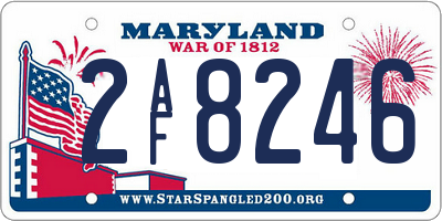 MD license plate 2AF8246