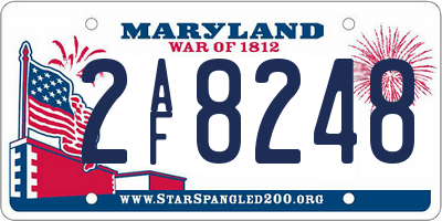 MD license plate 2AF8248