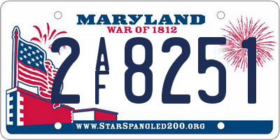 MD license plate 2AF8251
