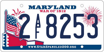 MD license plate 2AF8253