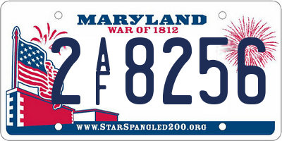 MD license plate 2AF8256