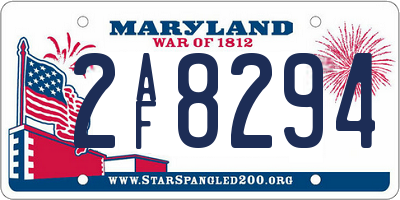 MD license plate 2AF8294