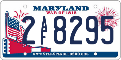 MD license plate 2AF8295