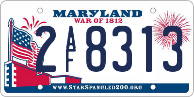MD license plate 2AF8313