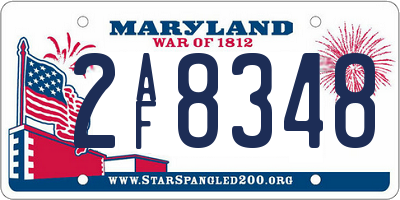 MD license plate 2AF8348