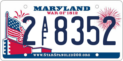 MD license plate 2AF8352
