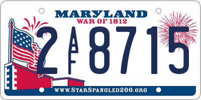 MD license plate 2AF8715
