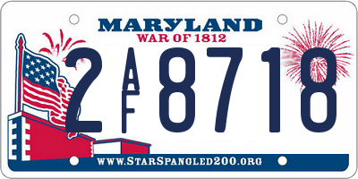MD license plate 2AF8718