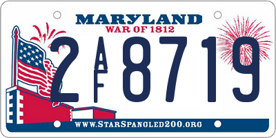 MD license plate 2AF8719