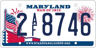 MD license plate 2AF8746
