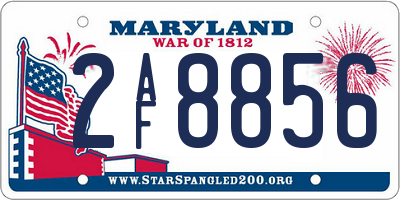 MD license plate 2AF8856