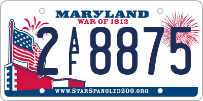 MD license plate 2AF8875